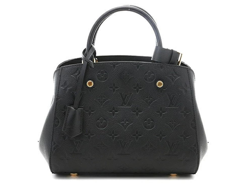 LOUIS VUITTON Montaigne Shoulder Bag Monogram Empreinte Noir Black